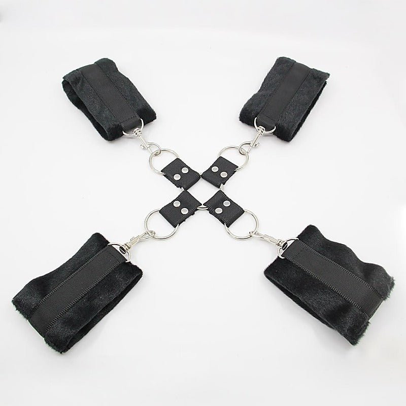Soft Furry BDSM Hog Tie Shackle by Berlin Baby - Cuffs And Restraints