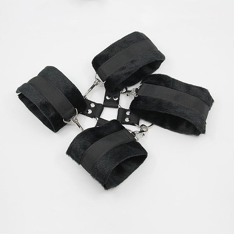 Soft Furry BDSM Hog Tie Shackle by Berlin Baby - Cuffs And Restraints