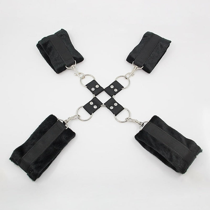 Soft Furry BDSM Hog Tie Shackle by Berlin Baby - Cuffs And Restraints