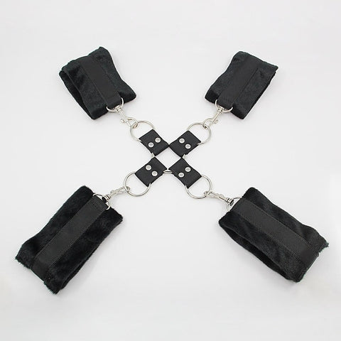 Soft Furry BDSM Hog Tie Shackle by Berlin Baby - Cuffs And Restraints
