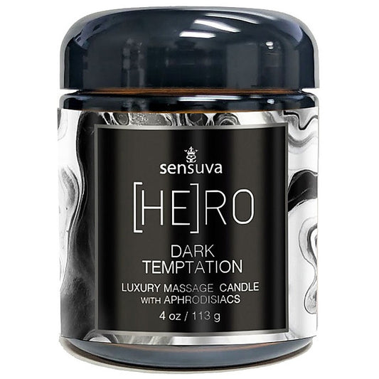 HERO Dark Temptation Luxury Massage Candle by Sensuva On - Sex Pheromones and Perfumes