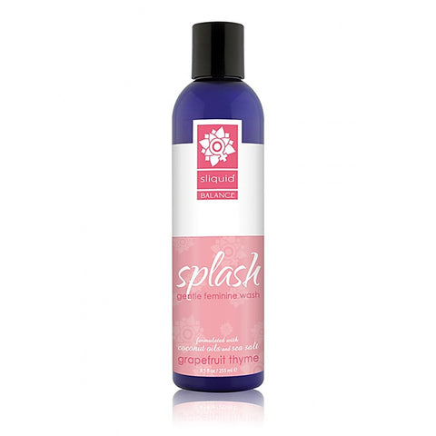 Sliquid Balance Splash Intimate Gentle Feminine Wash 8.5oz pH Balanced Formula - Bath and Intimate Fragrances