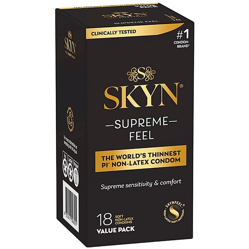 Ansell Supreme Feel 18's Stretchy Non Latex Condoms - Condoms