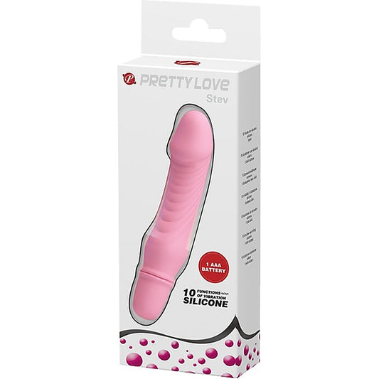 Stev 10 Functions Silicone G-Spot Vibrator by Pretty Love - Vibrating Dildos