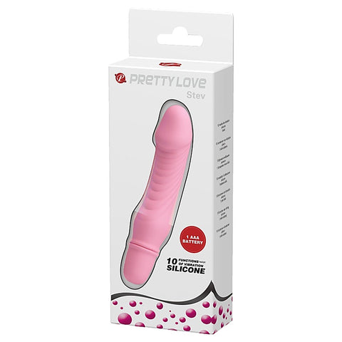 Baile Pretty Love Stev 10 Functions Vibrating Dildo with Realistic Shaft - Vibrating Dildos