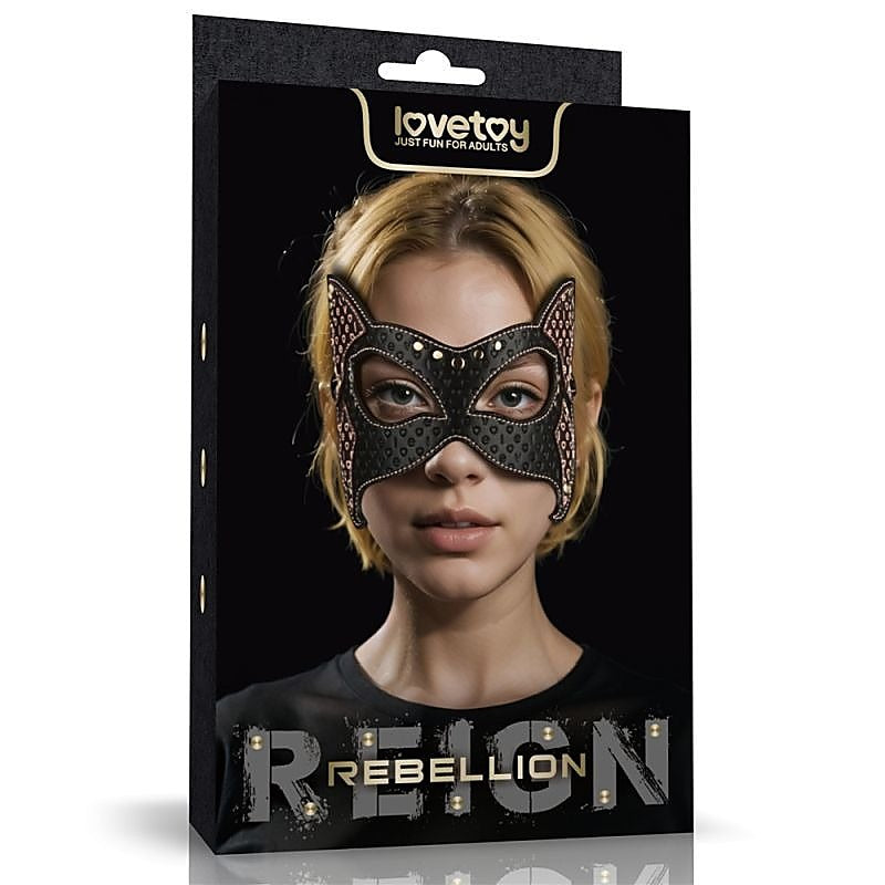 Rebellion Reign BDSM Play Cat Mask by Lovetoy - Masks And Blindfolds