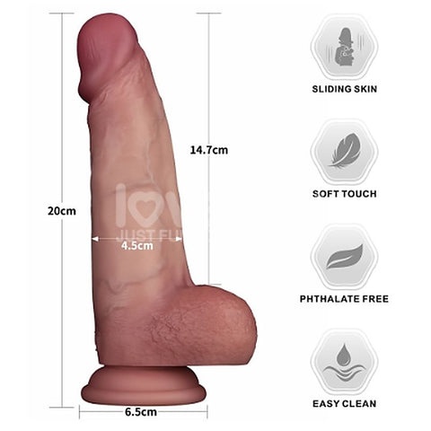 Sliding Skin Pro Dual Layer Realistic Silicone Dong - Realistic Dildos