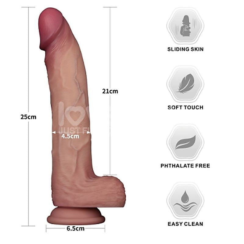 Sliding Skin Pro Dual Layer Realistic Silicone Dong - Realistic Dildos