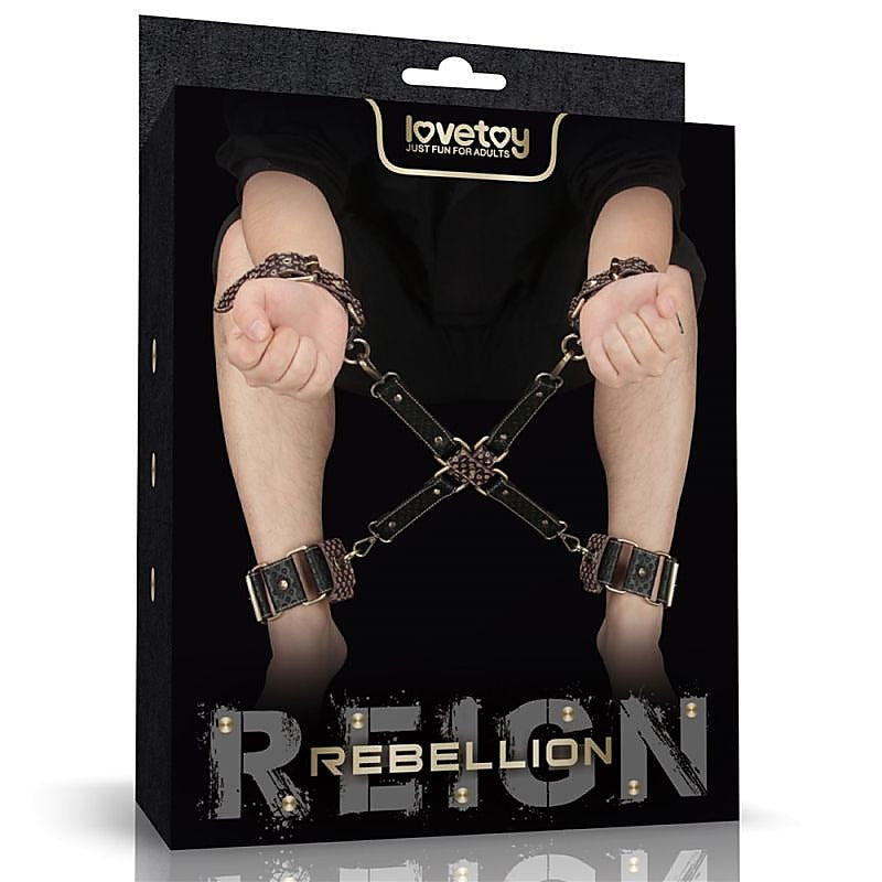 Rebellion Reign Fetish Play Hogtie Set by Lovetoy - Cuffs And Restraints