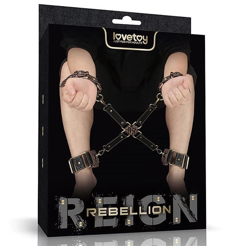 Rebellion Reign Fetish Play Hogtie Set by Lovetoy - Cuffs And Restraints