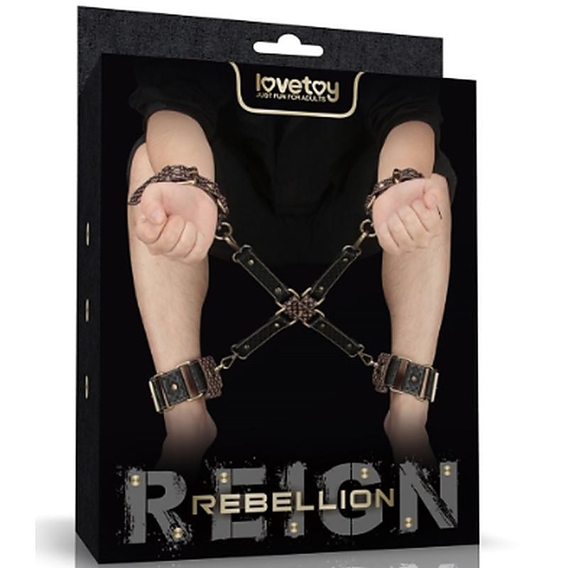 Rebellion Reign Fetish Play Hogtie Set by Lovetoy - Cuffs And Restraints
