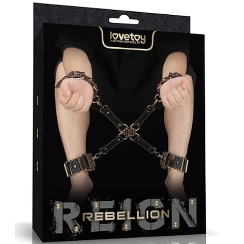 Rebellion Reign Fetish Play Hogtie Set by Lovetoy - Cuffs And Restraints