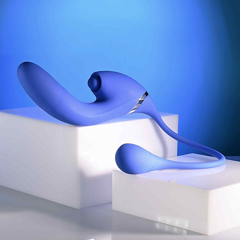 ALL IN USB Rechargeable Triple Stimulating Vibrator - Rabbit Vibrators