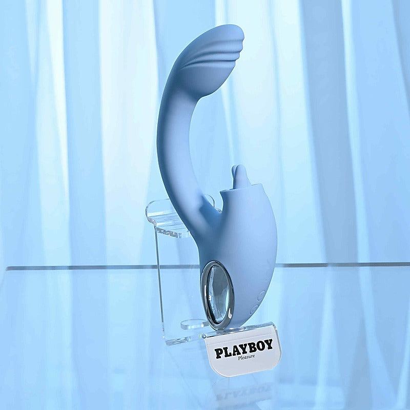 Playboy Pleasure SAPPHIRE SKY Double Tongue Stimulator - G-Spot Vibrators