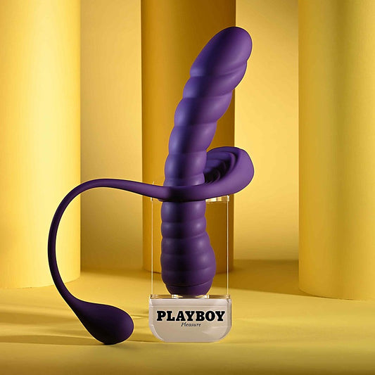 Playboy Pleasure Twisted Playground Vibrator and Cock Ring - G-Spot Vibrators