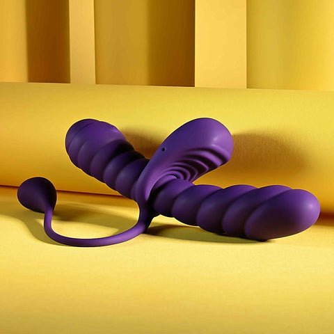 Playboy Pleasure Twisted Playground Vibrator and Cock Ring - G-Spot Vibrators
