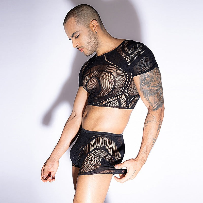 Sexy Extreme Plunge Boys Bodysuit by Love In Leather - Mens Briefs And Boxers