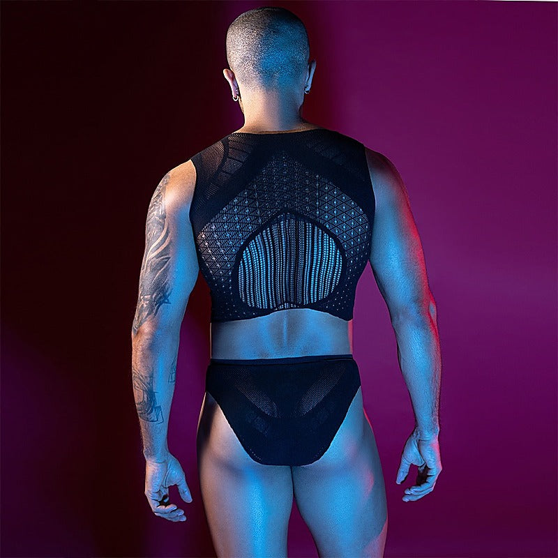 Men's Sleeveless Top & Briefs Set by Love In Leather - Mens Briefs And Boxers