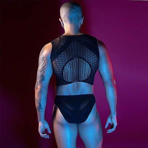 Men's Sleeveless Top & Briefs Set by Love In Leather - Mens Briefs And Boxers