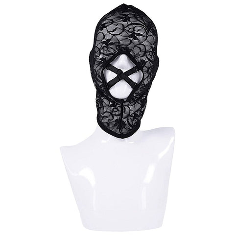 Premium Lace Hush BDSM Hood by Sportsheets - Bondage Hoods