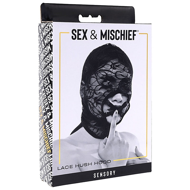 Premium Lace Hush BDSM Hood by Sportsheets - Bondage Hoods