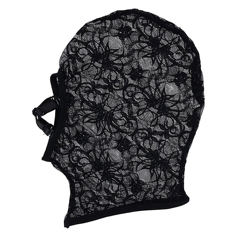 Premium Lace Hush BDSM Hood by Sportsheets - Bondage Hoods