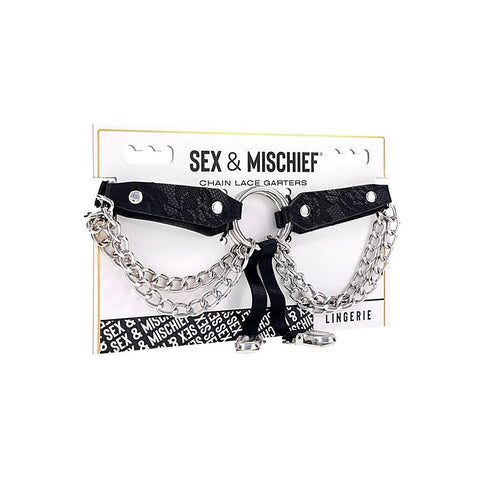 Premium Chain Lace Garters by Sportsheets - Her Fetish