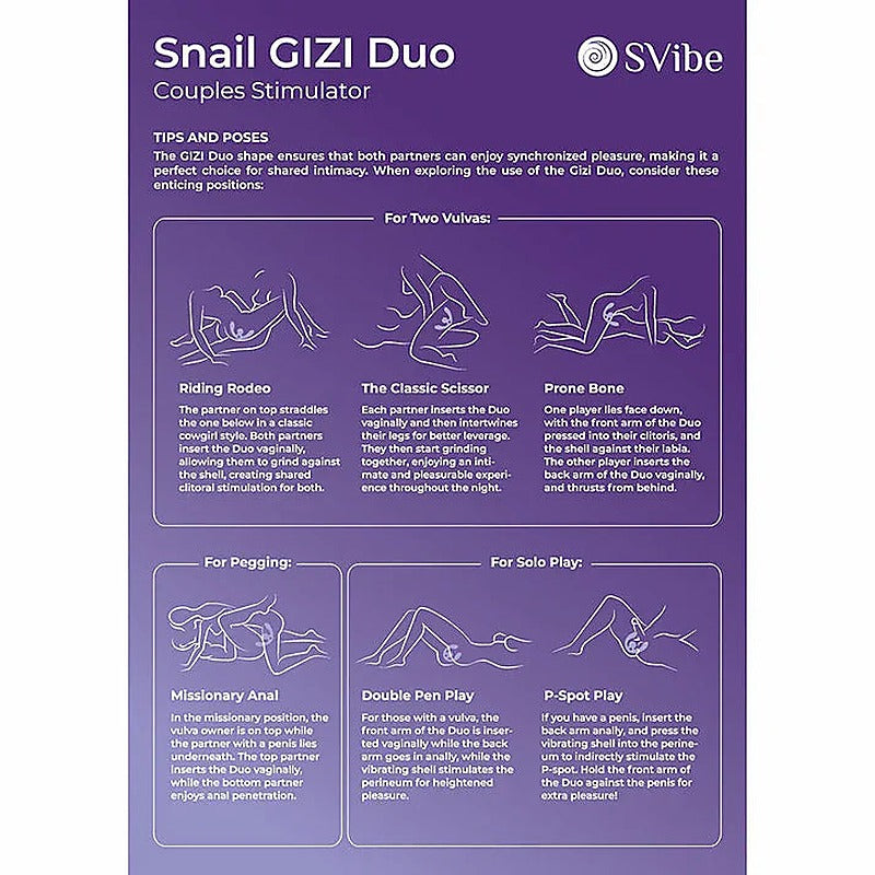 Snail GIZI Duo Couples Stimulator by SVibe - Sex Toys For Couples