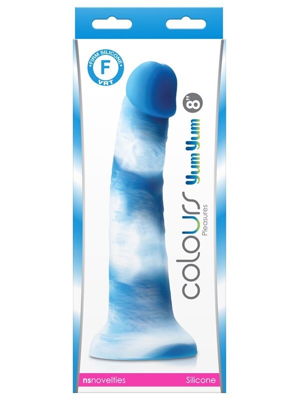 Colours Pleasures Yum Yum 8 Inch Dildo Blue - - Realistic Dildos