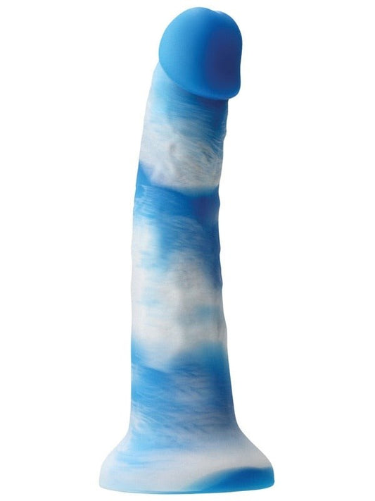 Colours Pleasures Yum Yum 8 Inch Dildo Blue - Blue - Realistic Dildos