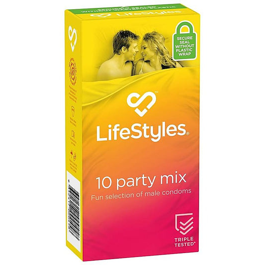 LifeStyles Party Mix Condoms 10s by Ansell - Condoms