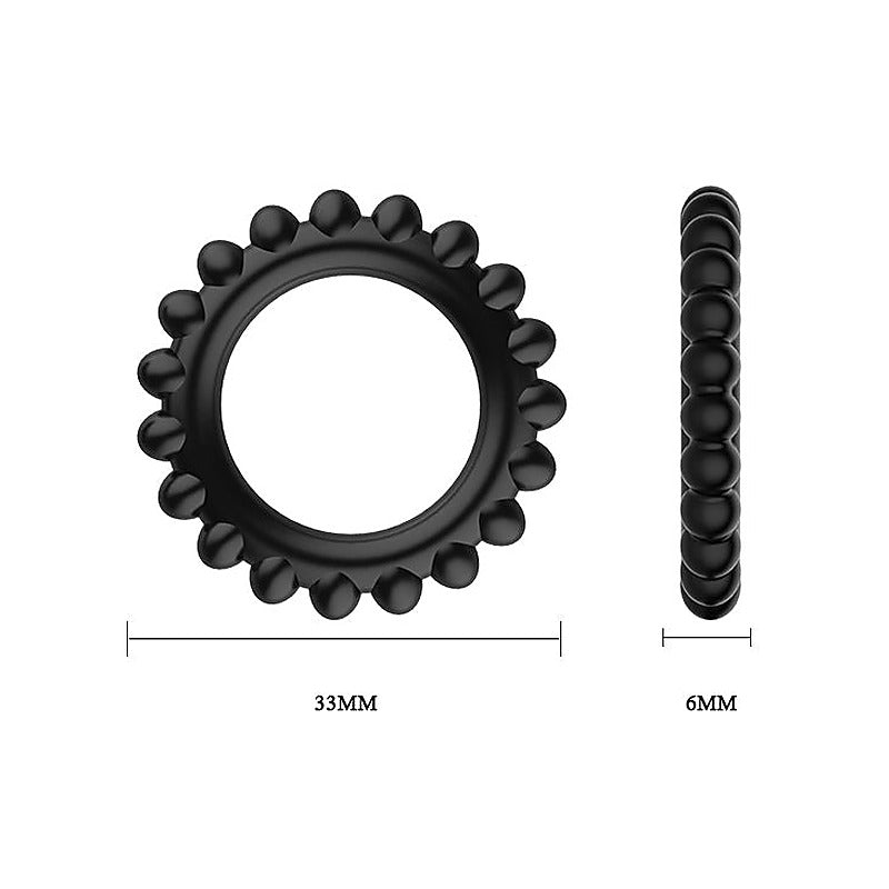 Pretty Love TITAN TPUR 3 in One Silicone Cock Ring Set - Cock Ring Sets