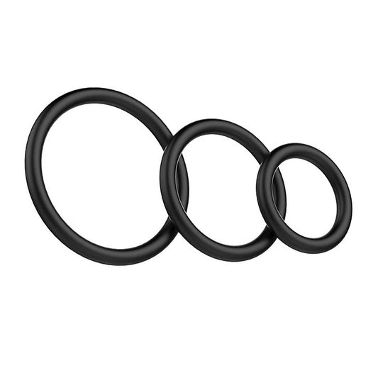 Pretty Love Rubber Set Men's Cock Ring Set by Baile - Cock Ring Sets