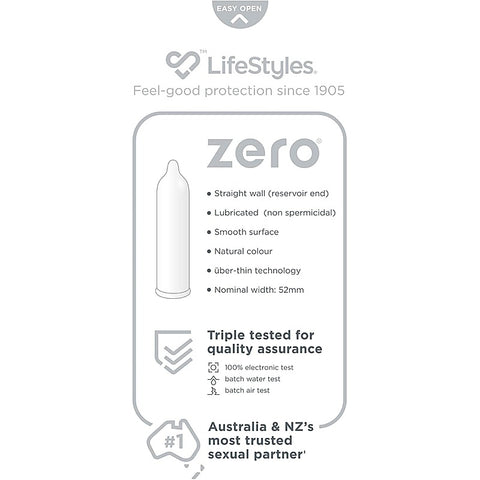 LifeStyles ZERO Condoms 40s by Ansell - Condoms