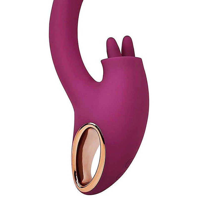 Rose Gold Clit Tickler Rabbit Vibrator by Adam & Eve - Rabbit Vibrators
