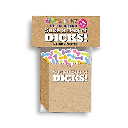 Suck A Bag Of Dicks! Sticky Notes by Little Genie - Party Gifts and Novelties