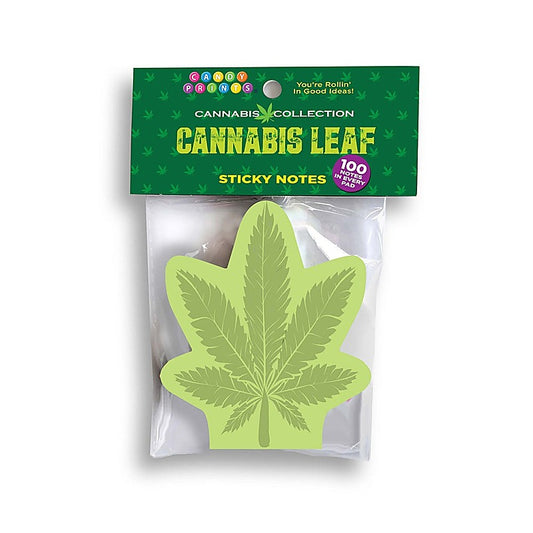Cannabis Leaf Novelty Sticky Notes by Little Genie - Party Gifts and Novelties