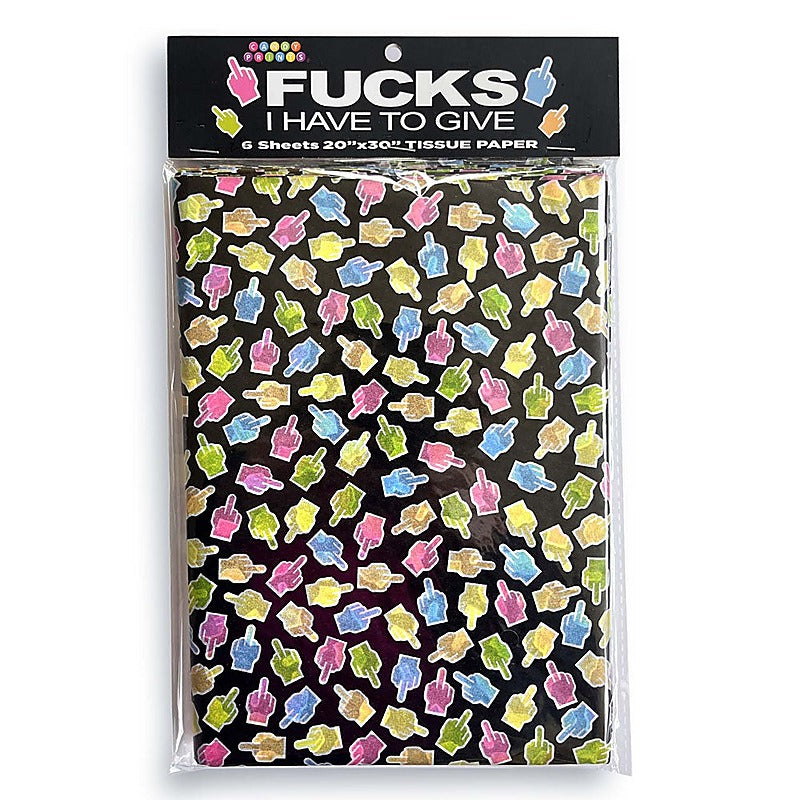 Fucks I Have To Give Tissue Paper Sheets 6 Pack - Party Gifts and Novelties