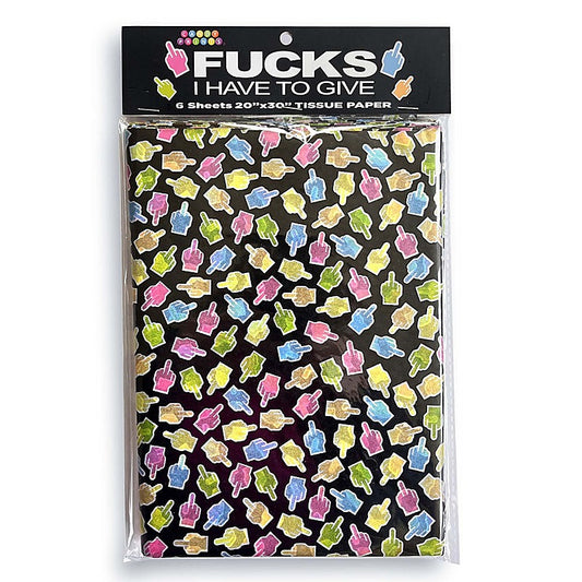 Fucks I Have To Give Tissue Paper Sheets 6 Pack - Party Gifts and Novelties