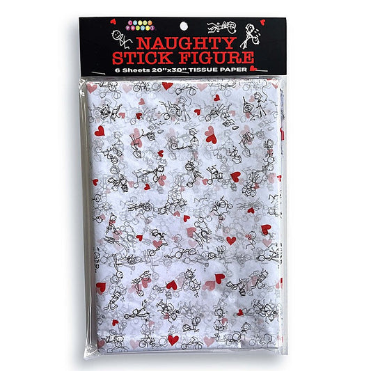 Naughty Stick Figure Tissue Paper Sheets 6 Pack - Party Gifts and Novelties