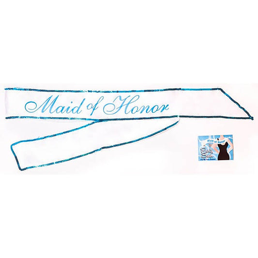 Maid of Honor Sash White by Little Genie - Party Gifts and Novelties