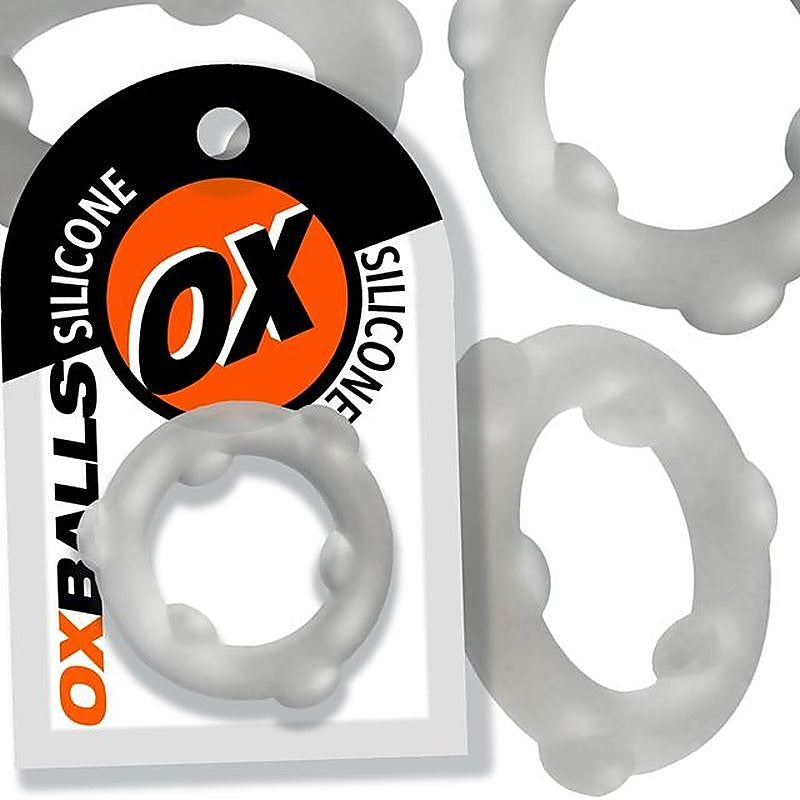OxBalls Spinner Stretchy Silicone Cock Ring with Gripper Nubs - Stretchy Cock Rings