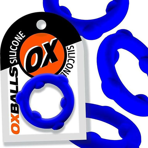 OxBalls Spinner Stretchy Silicone Cock Ring with Gripper Nubs - Stretchy Cock Rings