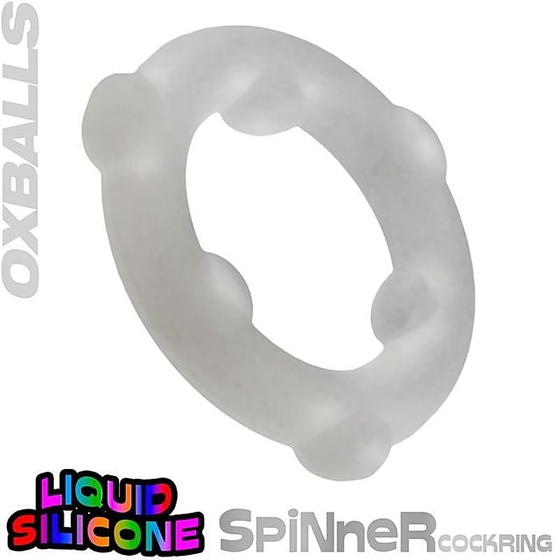 OxBalls Spinner Stretchy Silicone Cock Ring with Gripper Nubs - Stretchy Cock Rings