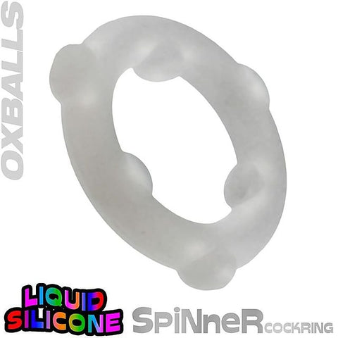 OxBalls Spinner Stretchy Silicone Cock Ring with Gripper Nubs - Stretchy Cock Rings