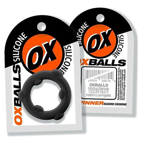 OxBalls Spinner Stretchy Silicone Cock Ring with Gripper Nubs - Stretchy Cock Rings