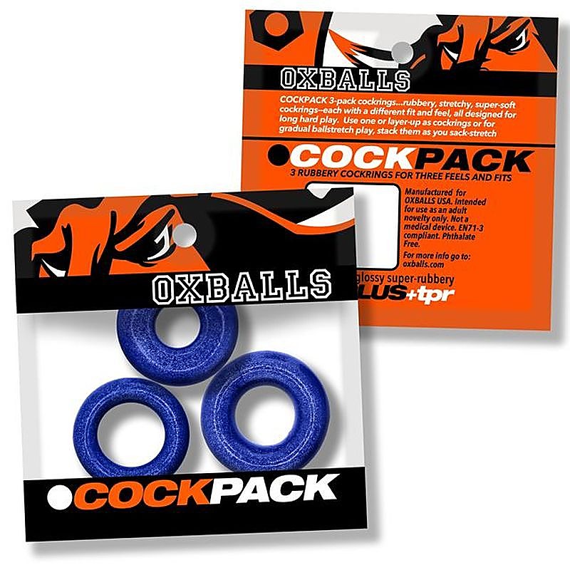 Cockpack 3 Piece Stretchy Cock Ring Set by OxBalls - Cock Ring Sets