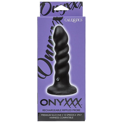 Onyxxx Rechargeable Rippled Anal Probe by California Exotics - Butt Plugs