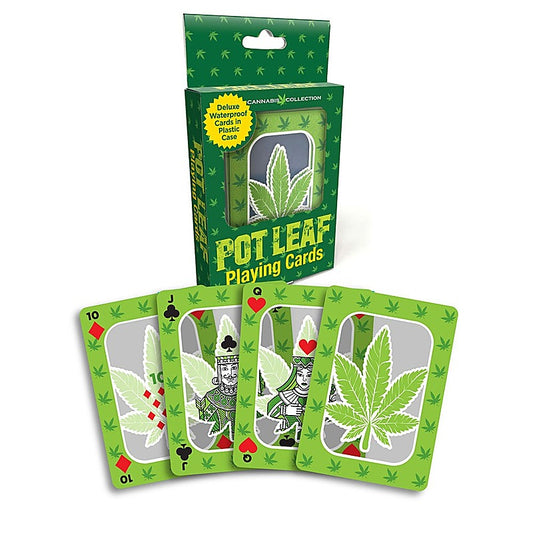 Pot Leaf Waterproof Novelty Playing Cards by Little Genie - Party Gifts and Novelties