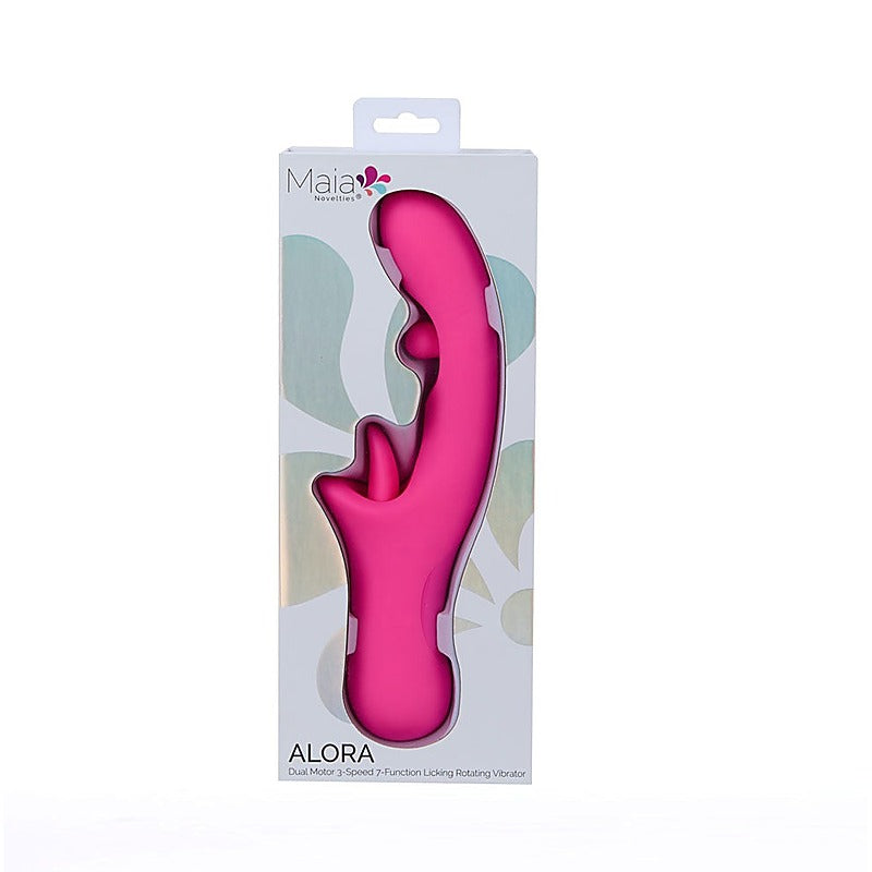 Maia Toys ALORA USB Rechargeable Rotating & Licking Vibrator Dual Motors - G-Spot Vibrators